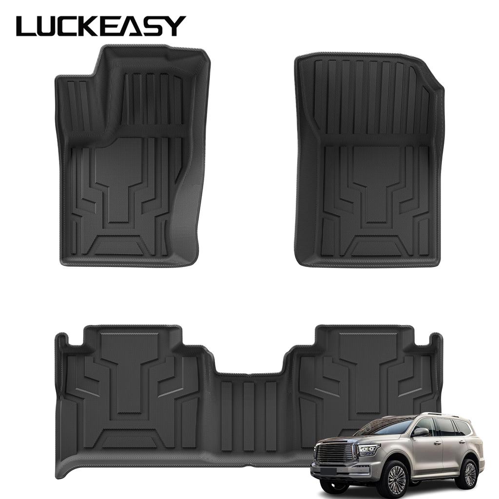 LUCKEASY for GWM Tank 500 2022-2024 5-seater Fuel Version Car Floor Mats Protective Mat Accessories Trunk Mat Only Fit LHD
