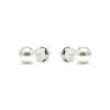 Luxenter Earrings with White Pearl Silver Finish - Wasai