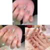 Champagne Rabbit Nail Stickers Cute Ice Transparent Luxurious Minimalist