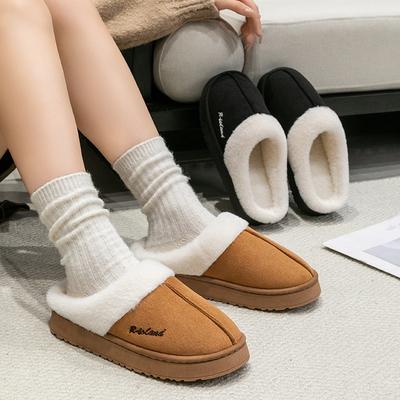 Neue einfache Baumwollpantoffeln Herbst und Winter Heimgebrauch warm und abriebfest Außenbekleidung Paarschuhe