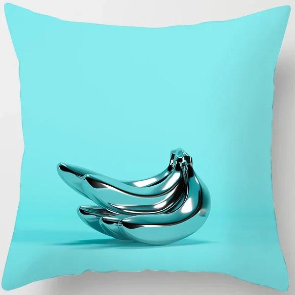 Peach Skin Pillowcase Home Decor  Candy Color Macaron Print Car Sofa Pillow Cushion Cover