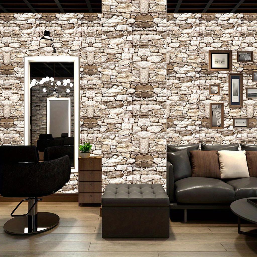 Stone Pattern Self  Adhesive Background Wall Paper