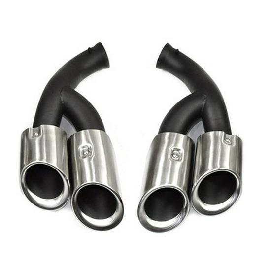 Porsche Cayenne GTS Black Quad Tailpipe Trim (11-24 Years)