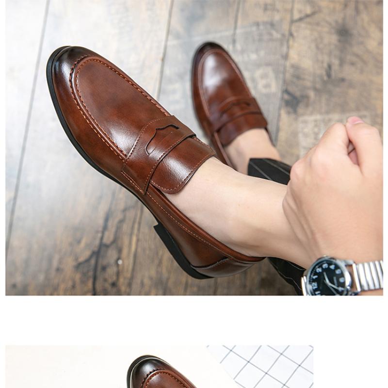 Genuine Leather Men's Slip-on Comfortable Leather Shoes