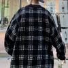 Men's Vintage Plaid Knitted Pullovers Contrasting Colors Loose Autumn Winter Casual O-Neck Fashion Long Sleeve Sweaters