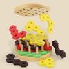 Hexagonal Sleeve Column 3D Burger Puzzle Toy Montessori Stacking Toys  Children Early Learning