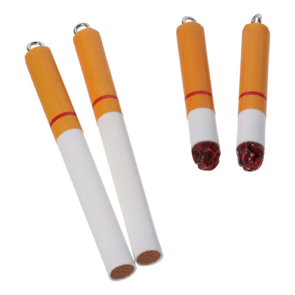 Resin Resin Pendant Charms 7.7*0.8cm 3D Cigarette Charms Pendant  For Craft Making
