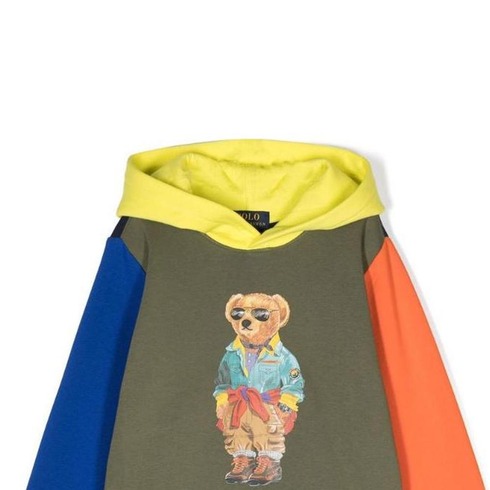 Polo Ralph Lauren Kids SS23 Cartoon Bär Print Lässiger Hoodie Kinder Hoodies Multicolor 323899439-001