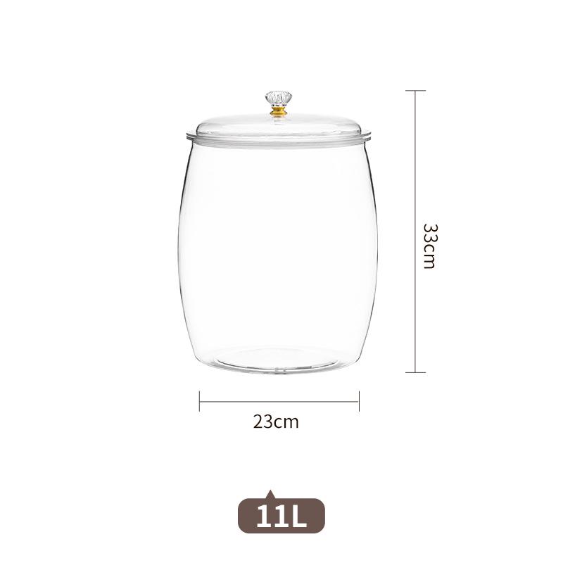 Multipurpose Clear Storage Jar: Perfect for Pickling, Brewing, Salting, Nuts, Grains, and Cereals