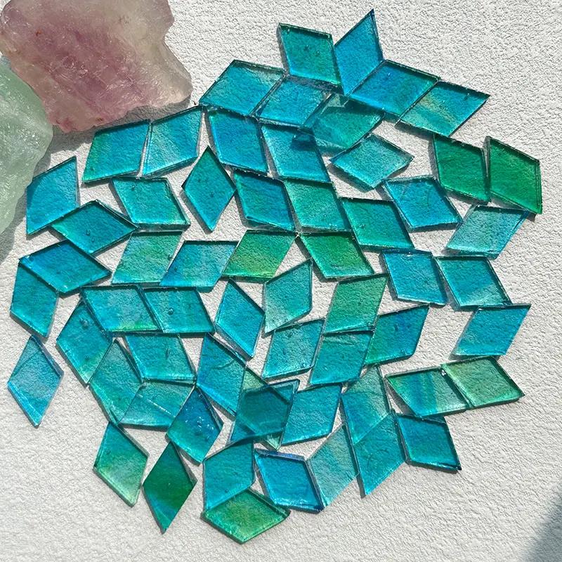 50g Clear Glass Mosaic Tiles Multi Color Mosaic Piece DIY Mosaic Making Stones for Craft Hobby Arts Home Wall Decoration Arte917