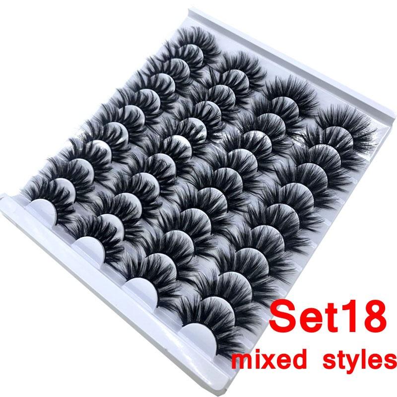 8/20 párov 15-20 mm prírodné 3D umelé mihalnice Makeup Kit Mink Lashes Predlžovanie norkových mihalníc