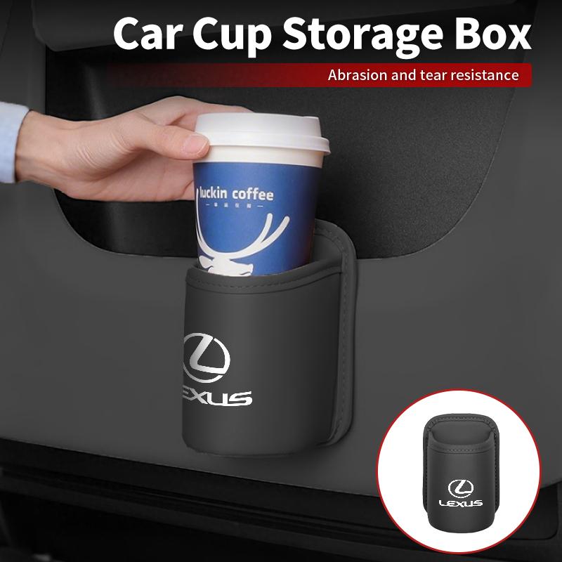 Interior Stickers Car Seatback Water Cup Box Leather Mug Drinks Storage Bag Accessories For Lexus UX250h RX450h CT200h RX400h NX