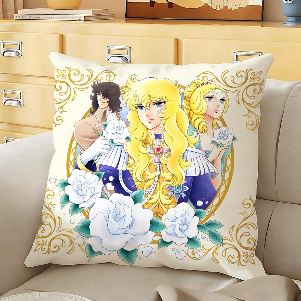 The RRose of Versailles Cushion Cover Soft Durable Reversible Pillow Cover Home Car MultiScene Daily Comfort Pillowcase