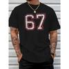 Men'S T-Shirt Featuring Prints , with a Round Neck And Short Sleeves, for Urban Style And Gym , a Must-Have for Men'S Summer Attire