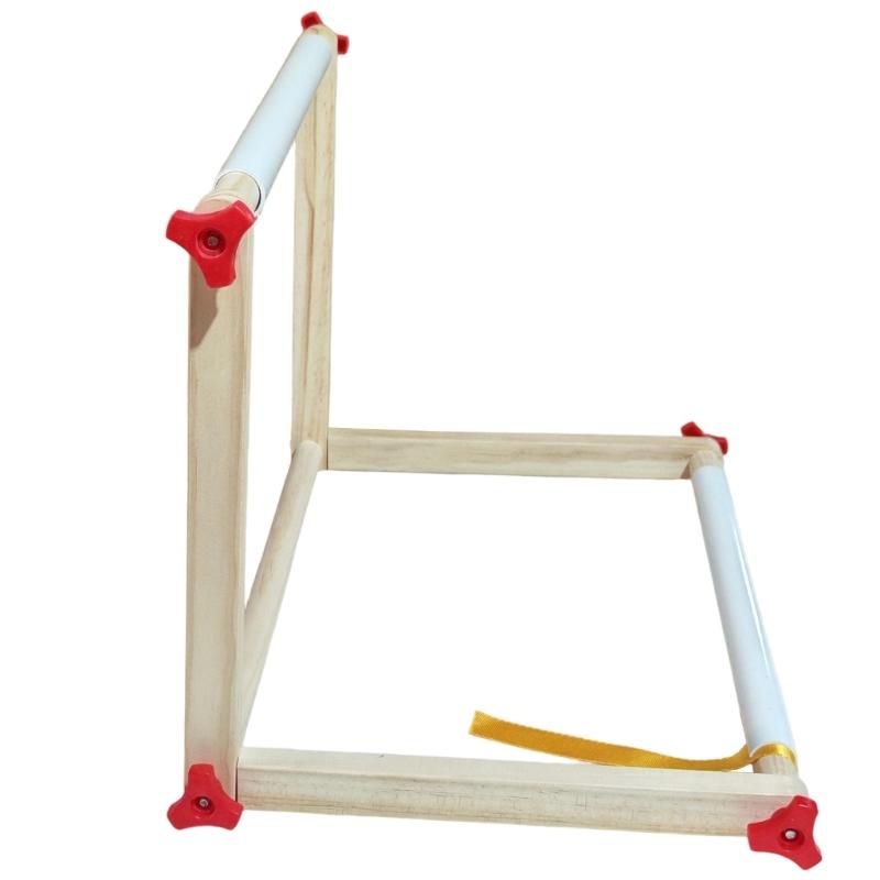 Adjustable Crosses Stitching Stand For Sofa Table Portable Embroidery Frame With Wood Base