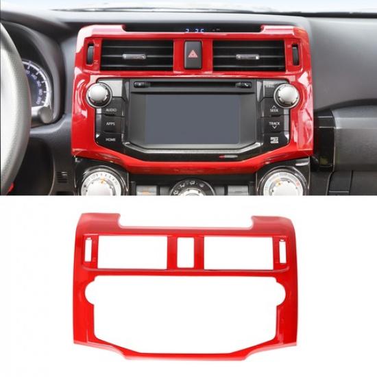 

Interior Radio Display Screen Frame Decor Cover Trims for 4Runner 2010- Red