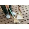 Yamazaki Sangyo Mini Broom and Dustpan Set, Short Handle, Garden Broom, PP Polypropylene, Synthetic Fiber, Split Bristles, Outdoor, Entryway, Balcony,