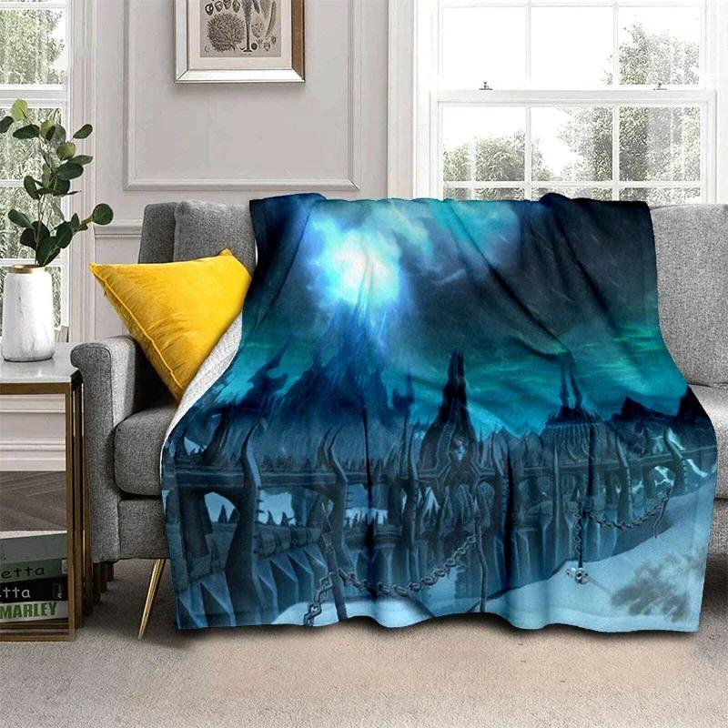 3D World Warcraft Super Burning Beauty Printed Blanket Creativity Super Soft Flannel Is Suitable For Sofa Or Bed Yoga Blanket