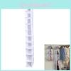 Spacious Non-woven 10 Layer Hanging Organizer For Closet Storage In Beige And Gray