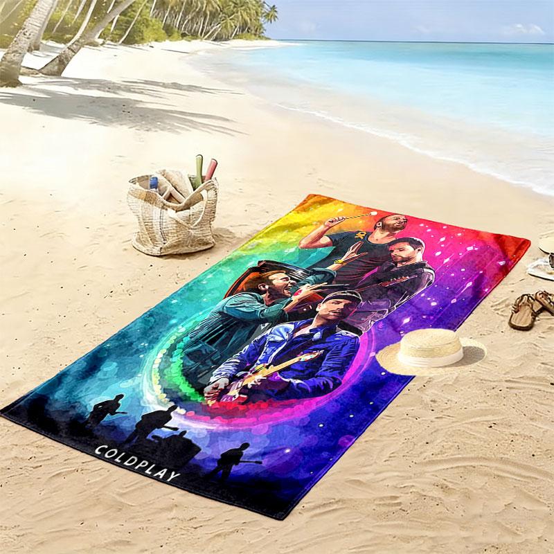 Coldplay POSTER Beach Towel, Large Soft Quick Dry Towel for Beach Camping Swimming
