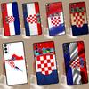 Croatia Flag Case For Samsung Galaxy S23 Ultra S24 S22 Note 20 Ultra 10 Plus S8 S9 S10 S20 S21 FE Cover