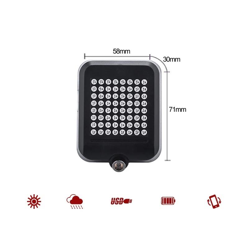 Smart Bike Tail Light USB Rechargeable LED Turn Signal Brake Warning Lamp for MTB Road Cycling Safety