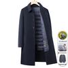 IMAGINEX Men's Winter Wool Trench Coat with Goose Down Liner