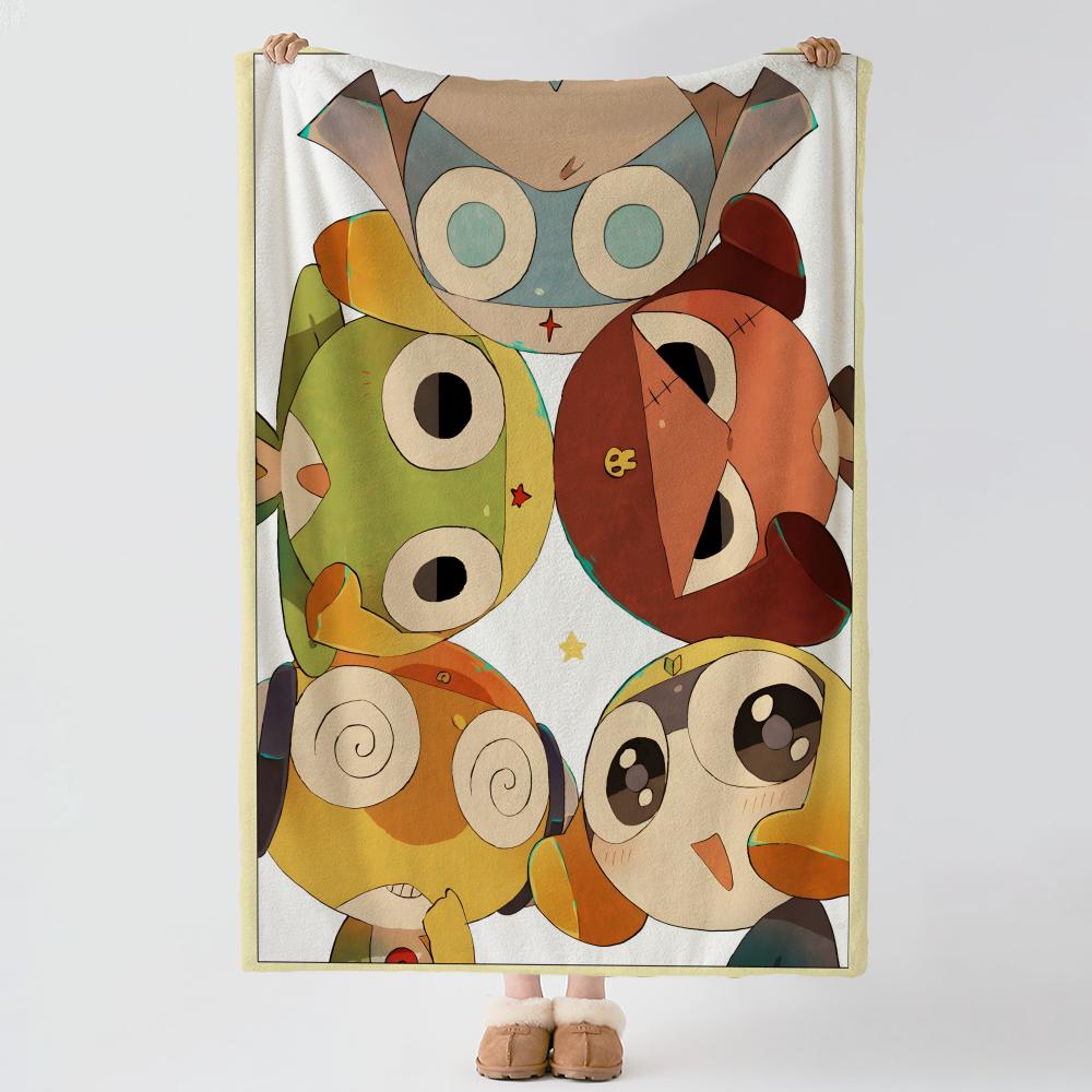 anime K-Keroro Gunso-o Throw Thick Comfort Flannel Quilt, Multi-scene Use Indoor Outdoor Daily Nap