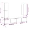 VidaXL Ensemble de meuble TV mural 4 pcs vieux bois bois d'ingénierie, meuble TV, meuble multimédia, console TV, meuble 3329153