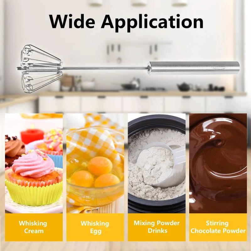 Semi Automatic Mixer Egg Beater Stainless Steel Manual Mixer Cream Mixer Kitchen Utensils Baking Cake Automatic Mixer Egg tools