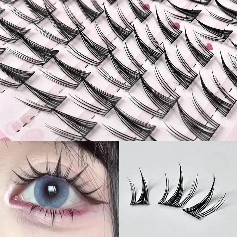 [Free Glue&Tweezers]Sunflower False Eyelashes, High-Density 10 Rows, Strip Lashes with Natural Pure Look, Triple-Segmented Set