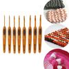 8Pcs Crochet Hooks Set ABS Handle Aluminium Knitting Needles Set Multifunction Yarn Knitting Needles Ergonomic for Handcraft
