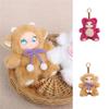 Fashionable Plush Doll Keychain In Sitting Pose 16cm Long Fashion Backpack Charm For Personalizing Keys And Bags