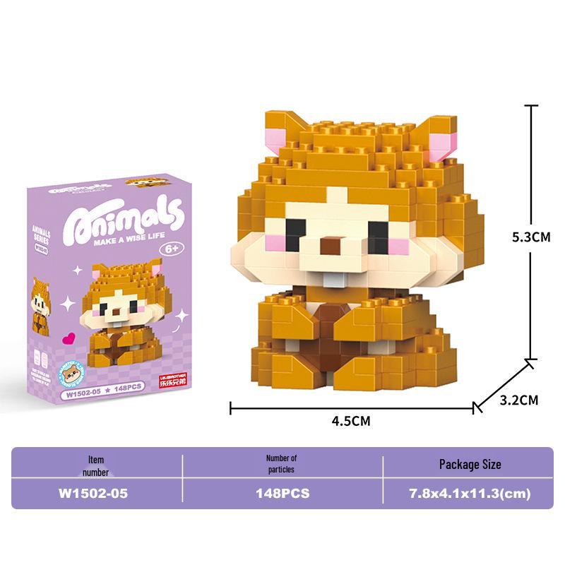 Lele Brothers Micro Building Blocks - Educational Small Animal Sets for Kids, Compatible with Lego, Boys' Toy Gifts
