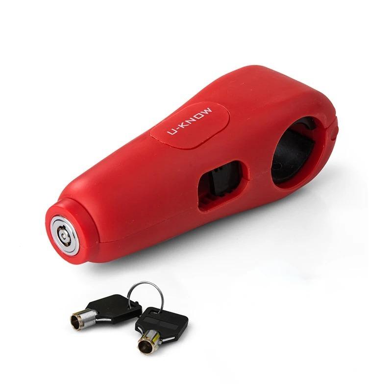 

Alarm Function Bicycle Lock, 110 Decibel Motorcycle Anti-theft Lock, Built-in Battery with Extremely Long Battery Life, Portable Brake Lock красный