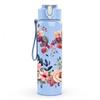 1PC Rose Wreath Flower Pattern 750ml Color Plastic Sports Water Bottle Leakproof Flip Straw Lid Suitable for Sports Office Home Use