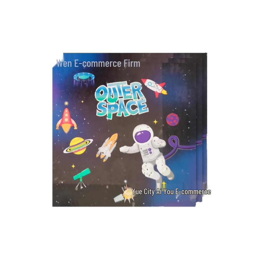 Space Astronaut Party Set: Bunting, Napkins, Plates, Tablecloth, Cutlery & Cards