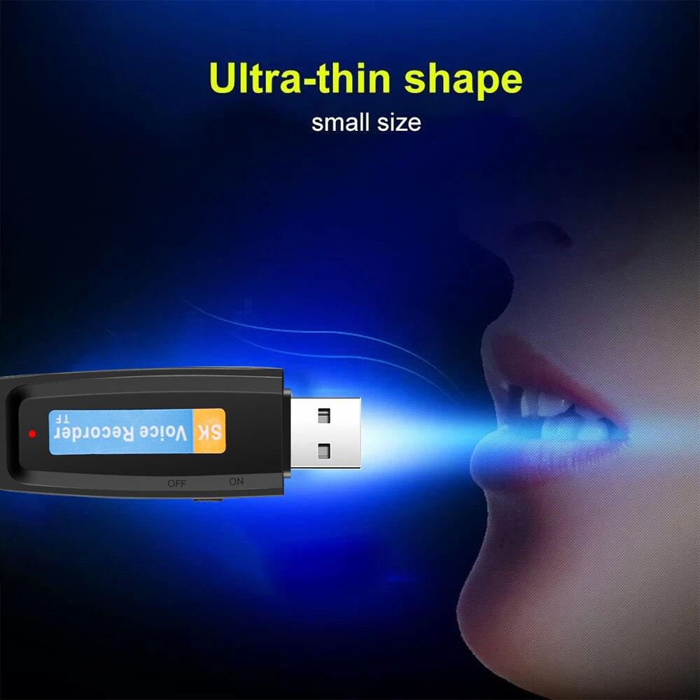 Compact USB Voice Recorder with Expandable 32GB Memory - Professional Recording Device
