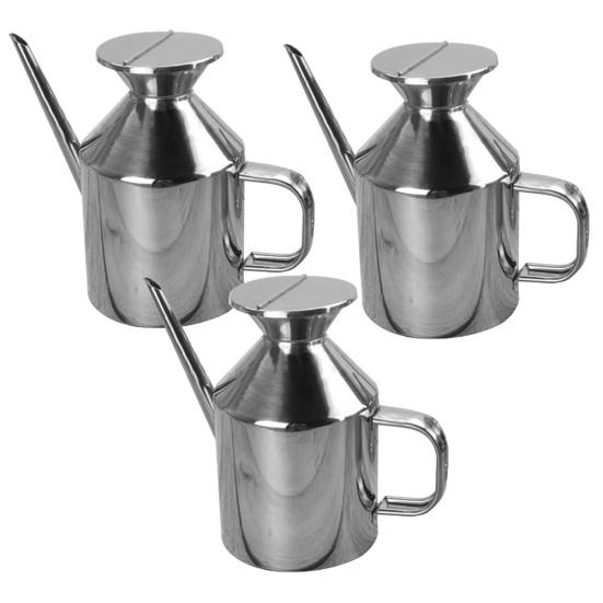 375/625ml Stainless Sauce Pot Steel Kitchen Oil Can Container Bottle Dispenser