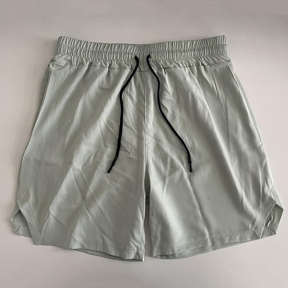 Men's Quick-Dry Woven Running Shorts - Solid Color Fitness & Casual American Five-Point Pants