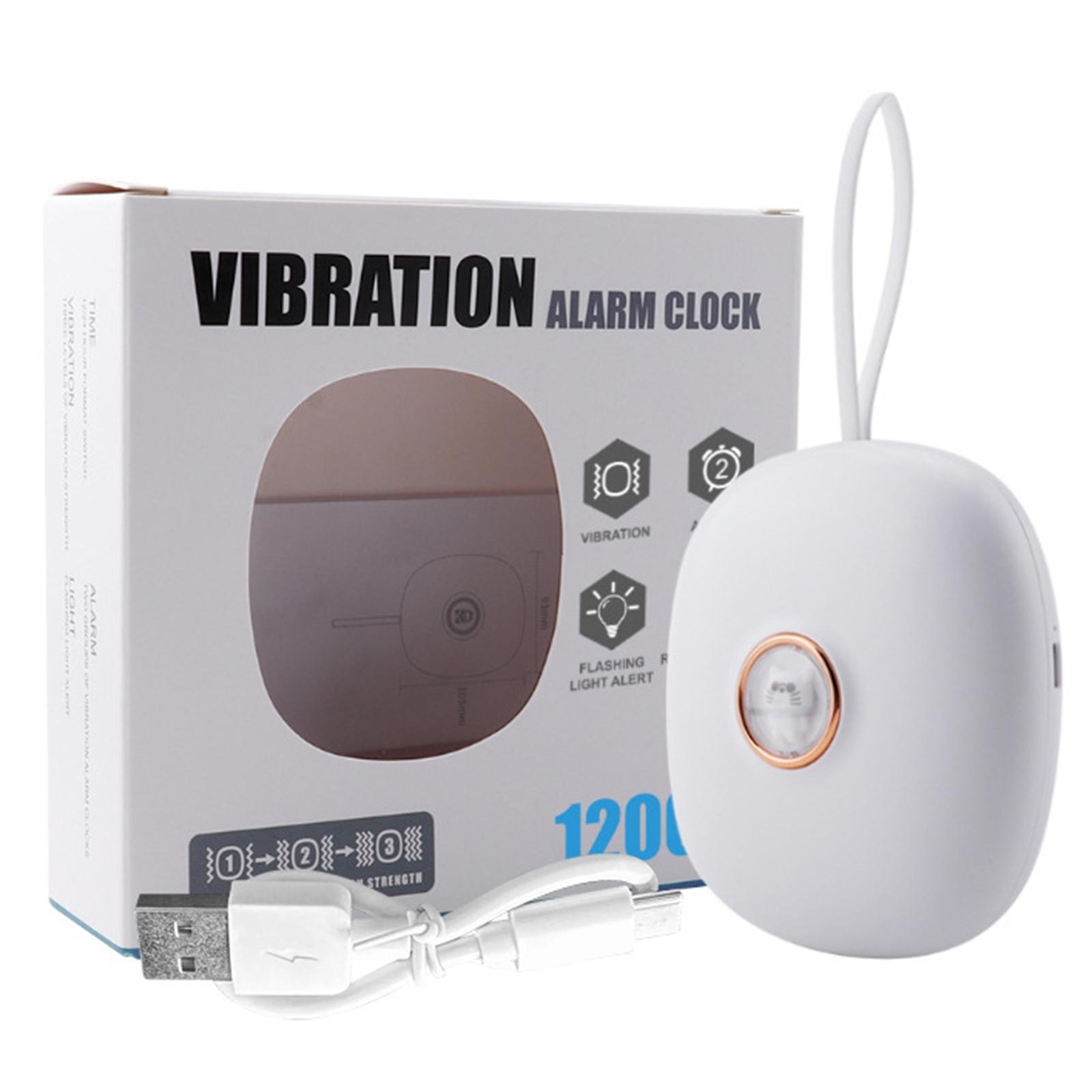 

Electronic Digital Alarm Clocks Silent Vibration 3-Vibrating Modes Strong Wake for Heavy Sleepers & Hearing Impaired Deaf Teens белый