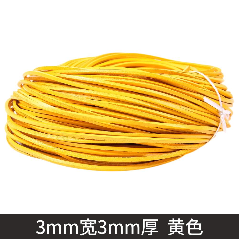 3Mm Cowhide Rope Square Cowhide Rope Diy Jewelry Accessories, Colored First-Layer Cowhide Rope, Cowhide Rope