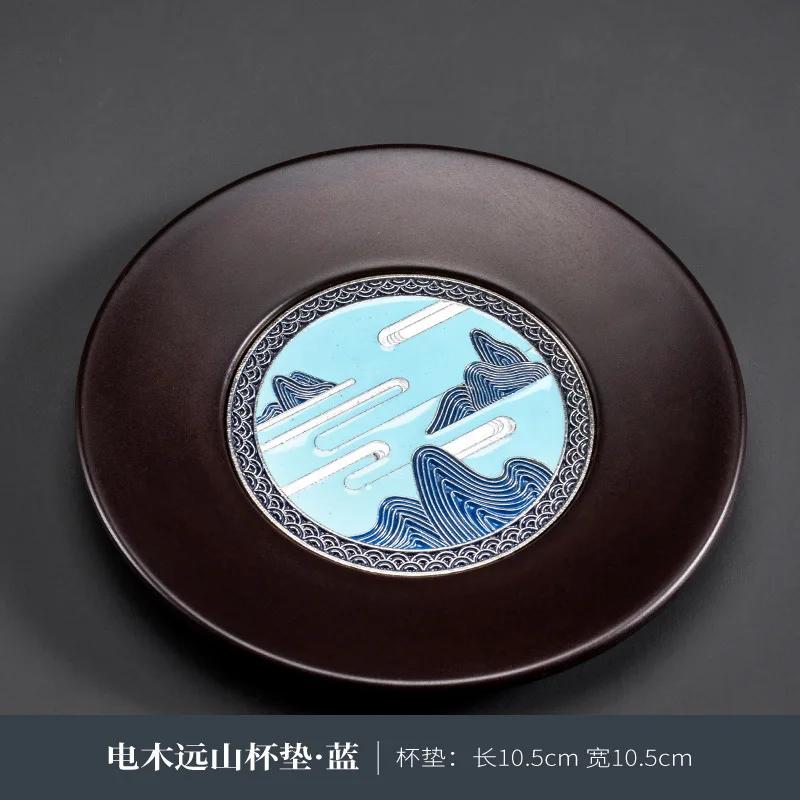Kung Fu Tea Cup Coasters Household Kitchen Japanese Zen Heat Insulating Coasters Teaware Accessories Round Single Cup Mat