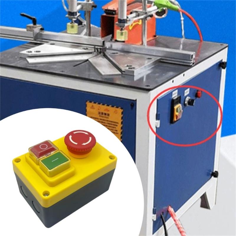 High Current Push Button Switches 250V 16A 5 Pin Connector Heavy Duty Emergency Stop Push Button for Workshop Equipment