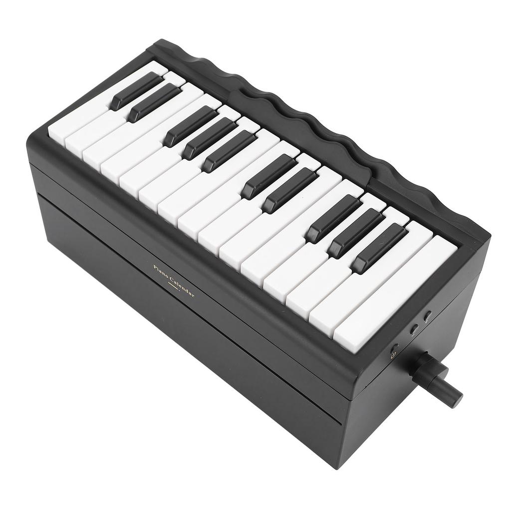 Playable Piano Calendar with 27 Cards 25 Keys Adjustment Volume 1000mAh Rechargeable Hand Crank