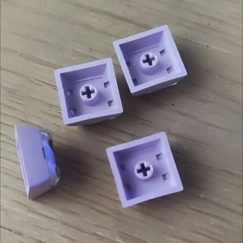 8pcs PBT Blank Keycap Set Cheey Profile PBT+PC 1U Keycaps for Mechanical Keyboards with Durability Classical Color