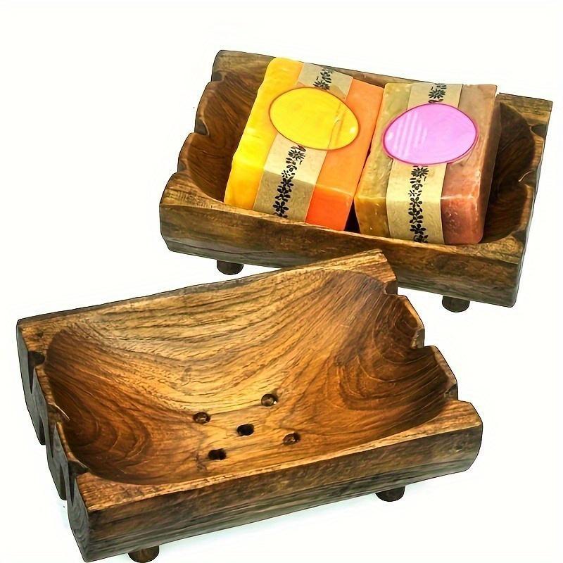 Wood Soap Holder Decorative Handmade Soap Stand for Bathroom Shower Kitchen Stylish Bathroom Decor Soap Dish
