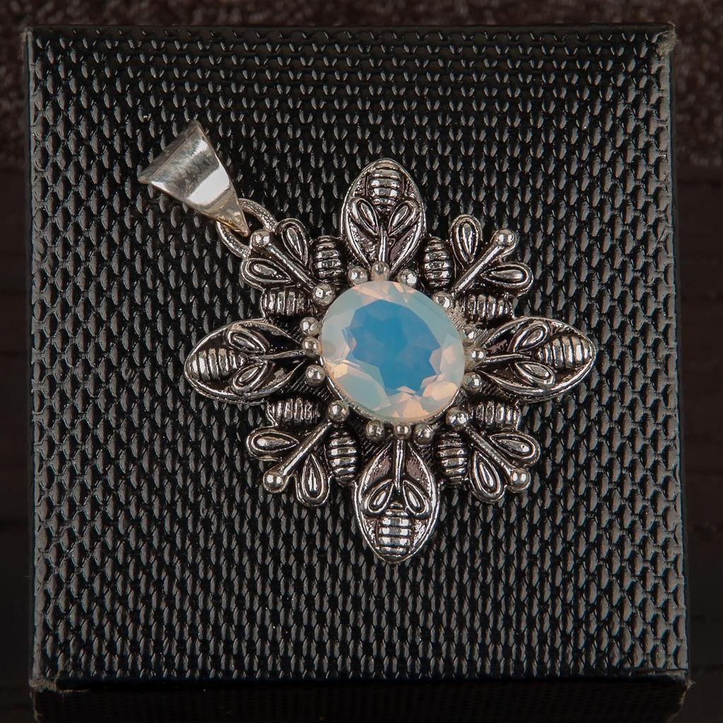 Asthenic Multi Gemstone Pendant, 925 Sterling Silver Jewelry, Handmade Pendant CP-10