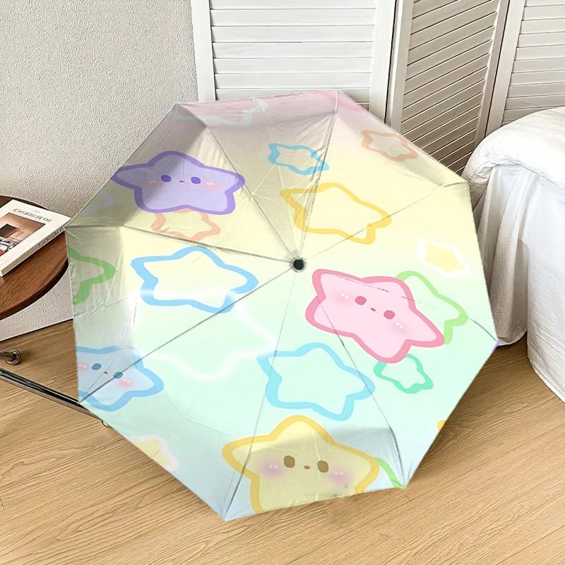 Pastel Starry Sky Umbrella: A Delightful, Auto-Opening Protection for Outdoor Adventures and Travel Essentials 144