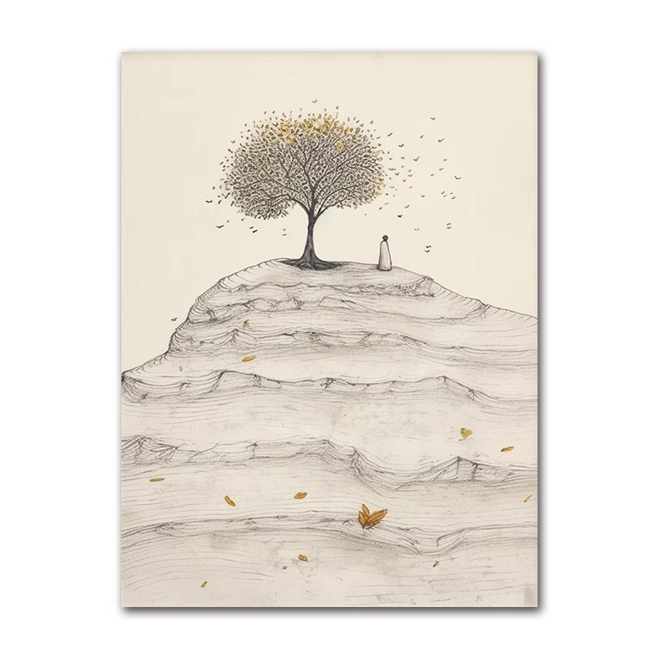 Sheep Kids Back Shadow Poster Print Canvas Printing Wall Art Picture for Living Room Nursery De Watercolor Christianity Jesus